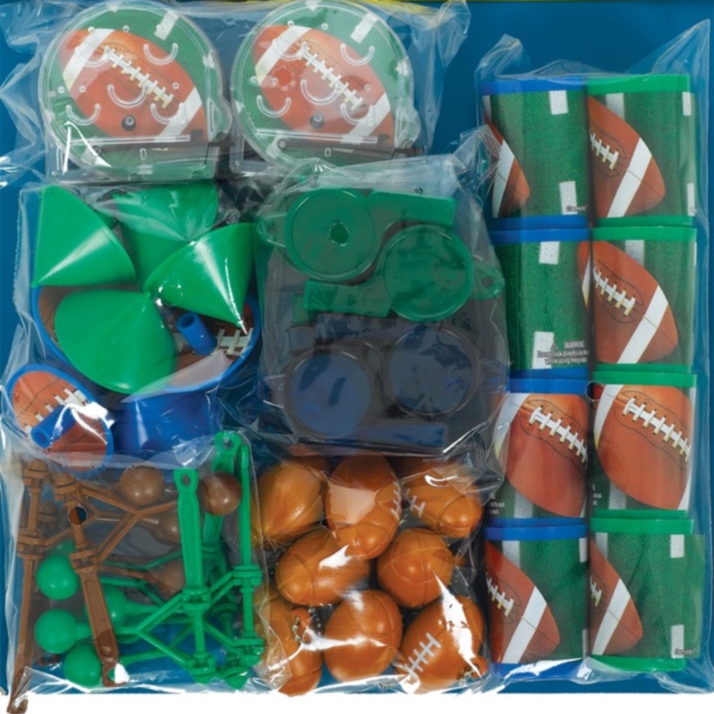BRAND NEW sealed football themed party favors / giveaways (48 pieces)